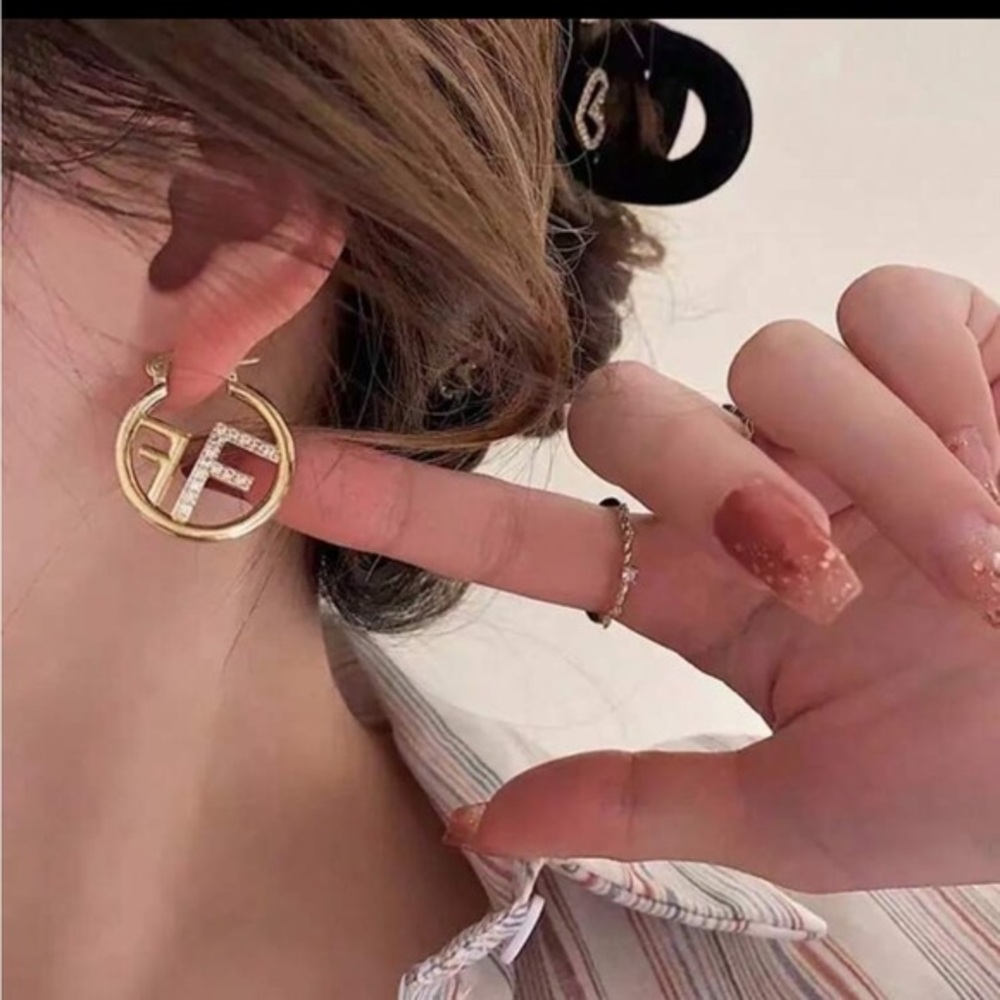 Letter F Earrings